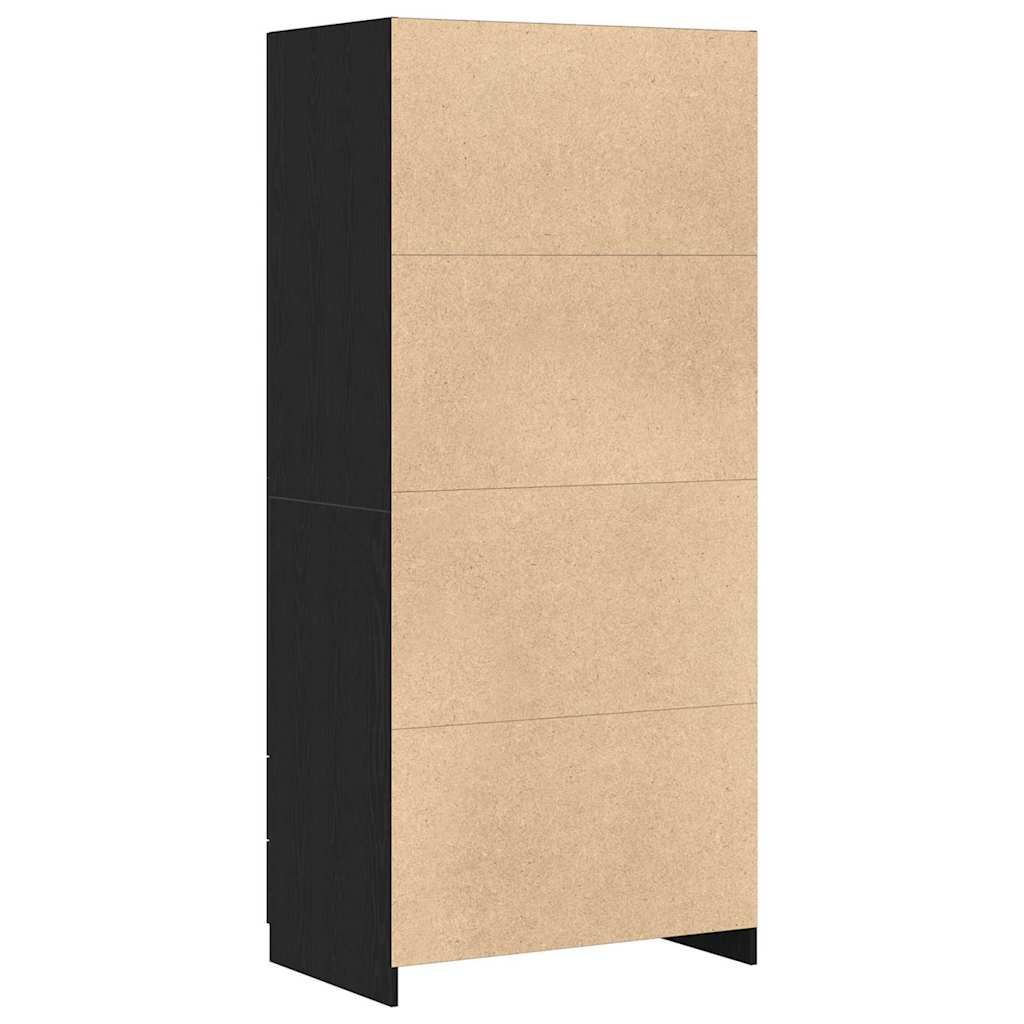 Armario Roble Negro 80 x 52 x 180 cm Madera contrachapada