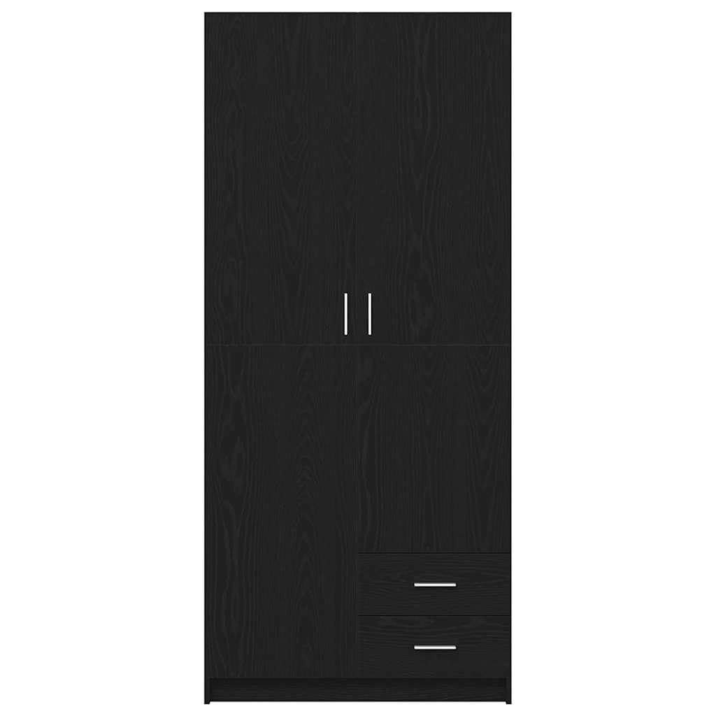 Armario Roble Negro 80 x 52 x 180 cm Madera contrachapada
