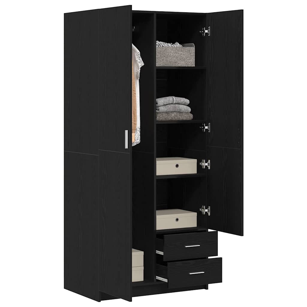 Armario Roble Negro 80 x 52 x 180 cm Madera contrachapada