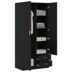 Armario Roble Negro 80 x 52 x 180 cm Madera contrachapada