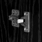 Vitrina Roble Negro 60 x 30 x 75 cm Madera contrachapada