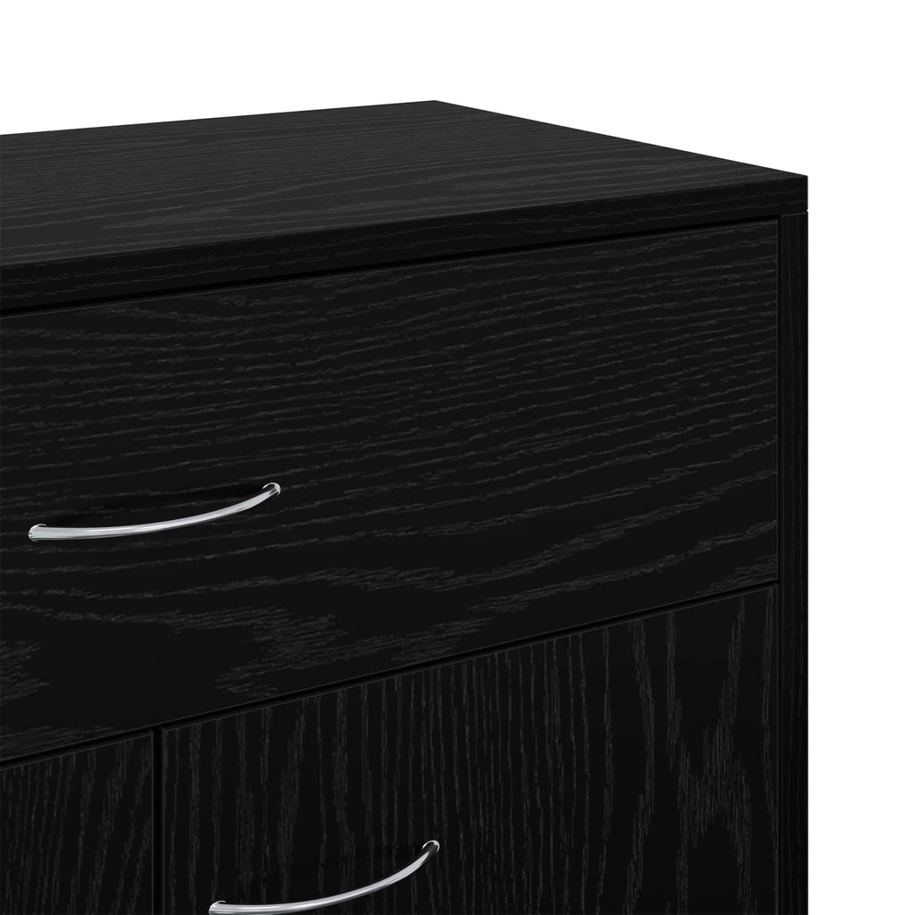 Vitrina Roble Negro 60 x 30 x 75 cm Madera contrachapada