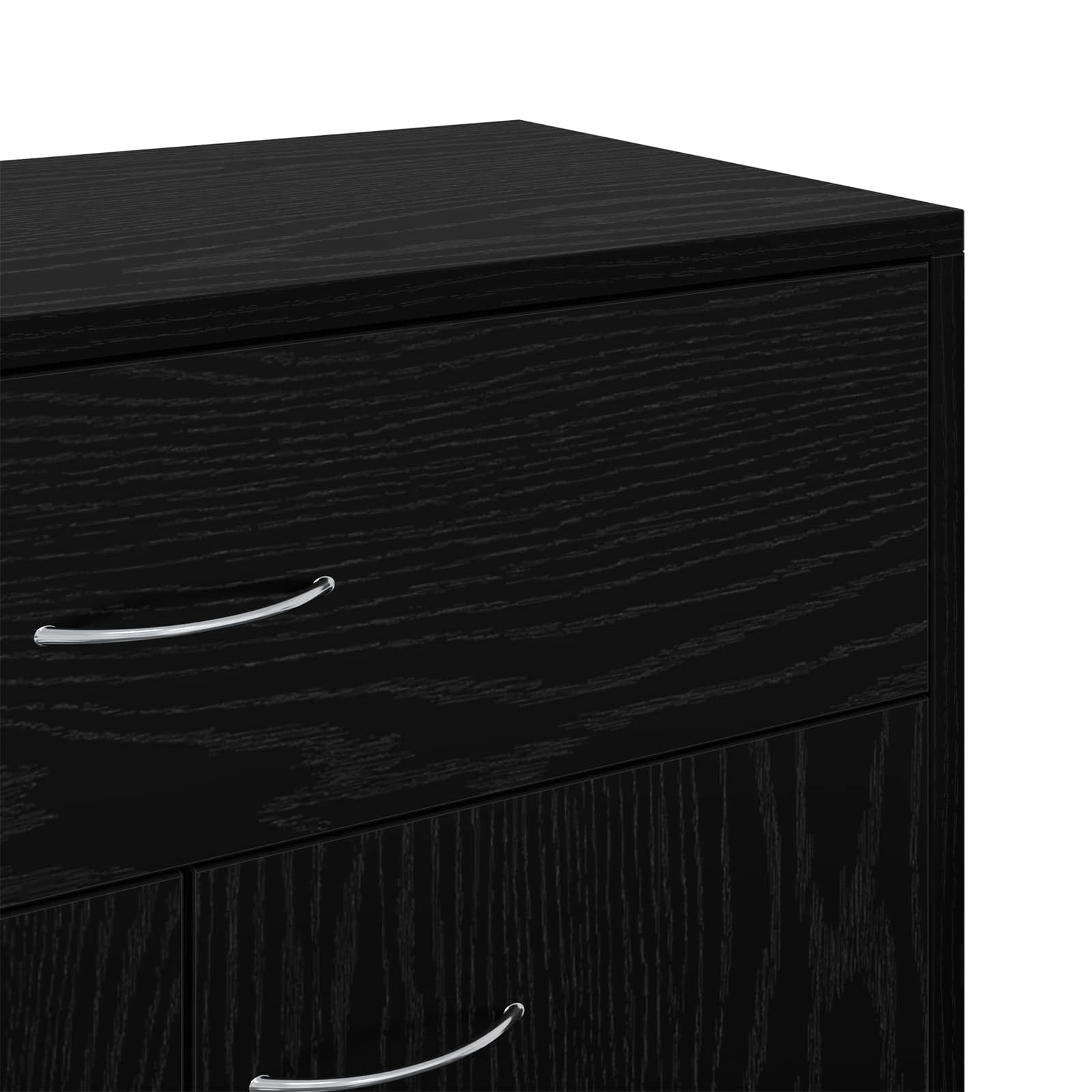 Vitrina Roble Negro 60 x 30 x 75 cm Madera contrachapada