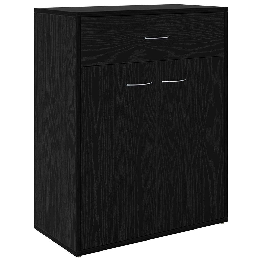 Vitrina Roble Negro 60 x 30 x 75 cm Madera contrachapada
