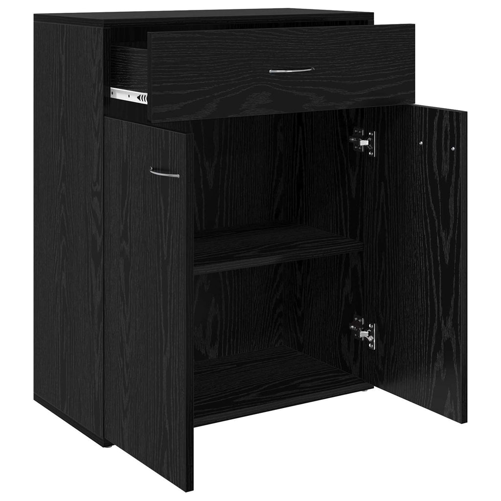 Vitrina Roble Negro 60 x 30 x 75 cm Madera contrachapada