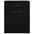 Vitrina Roble Negro 60 x 30 x 75 cm Madera contrachapada