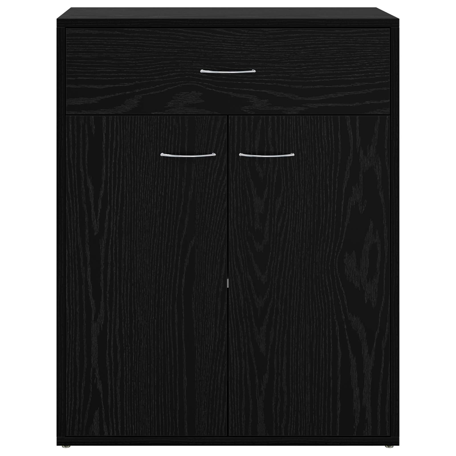 Vitrina Roble Negro 60 x 30 x 75 cm Madera contrachapada