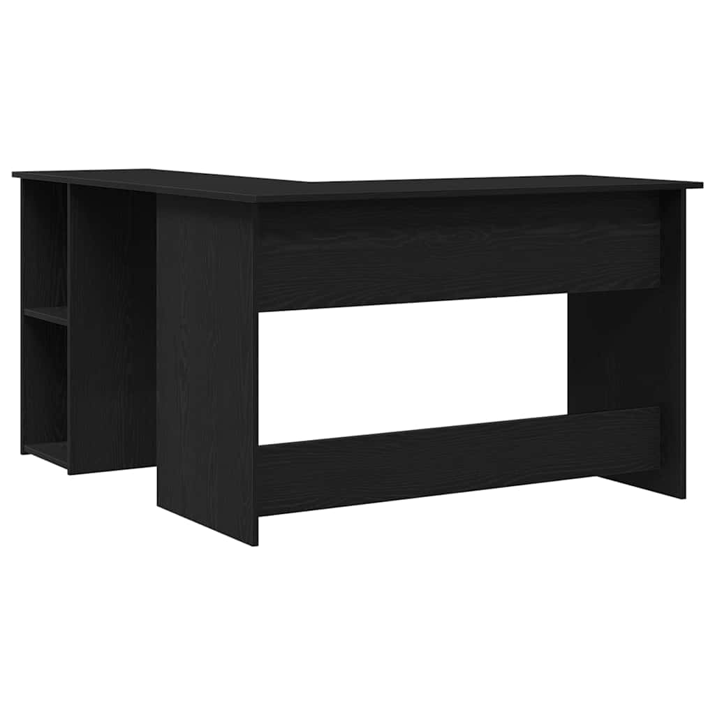 Escritorio de Esquina Roble Negro 120 x 140 x 75 cm