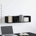 Estante de pared con estante Roble Negro 75 x 18 x 18 cm