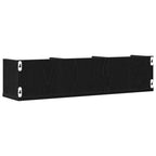 Estante de pared con estante Roble Negro 75 x 18 x 18 cm