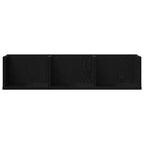 Estante de pared con estante Roble Negro 75 x 18 x 18 cm