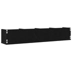 Estante de pared con estante Roble Negro 100 x 18 x 18 cm