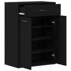 Zapatero Roble Negro 60 x 35 x 84 cm Madera contrachapada