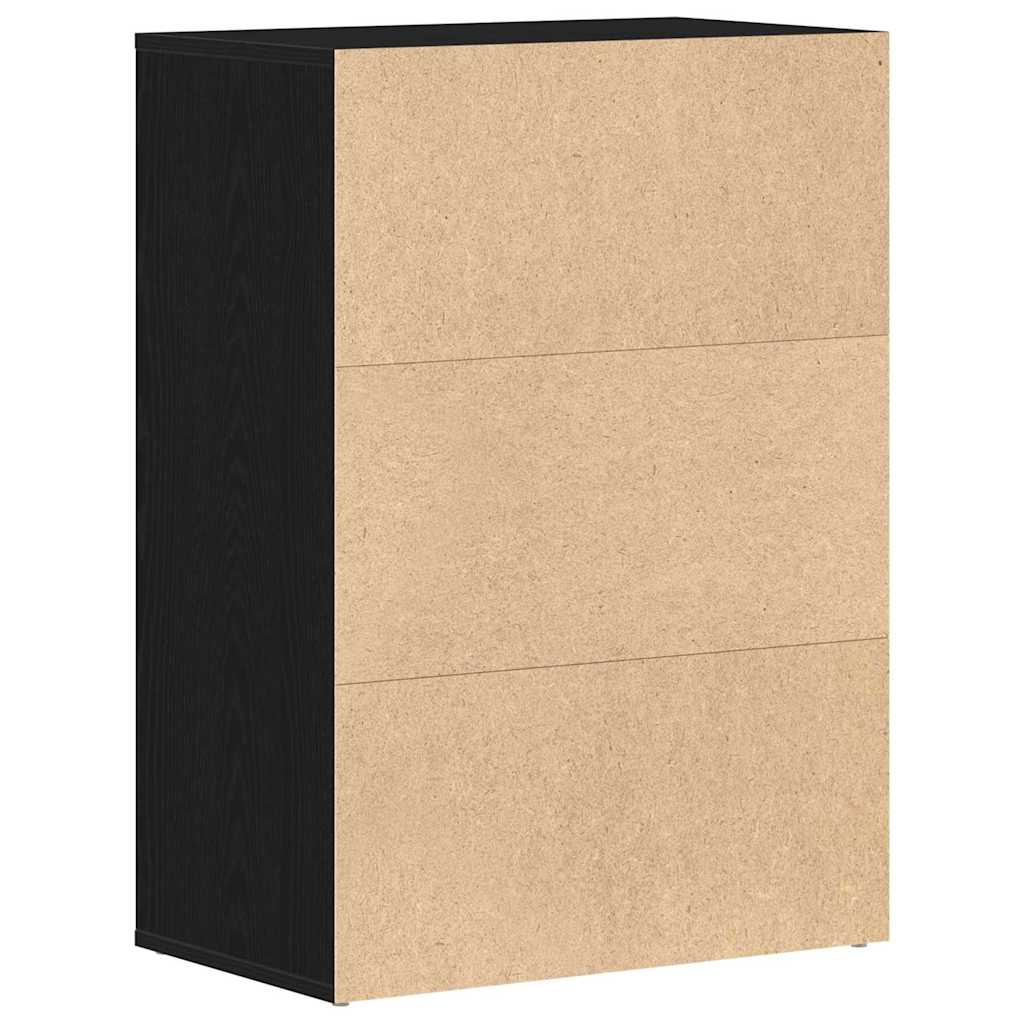 Zapatero Roble Negro 60 x 35 x 84 cm Madera contrachapada