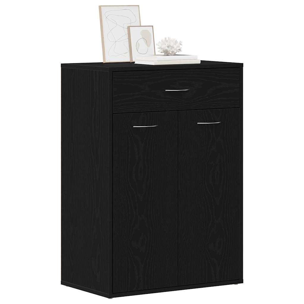 Zapatero Roble Negro 60 x 35 x 84 cm Madera contrachapada