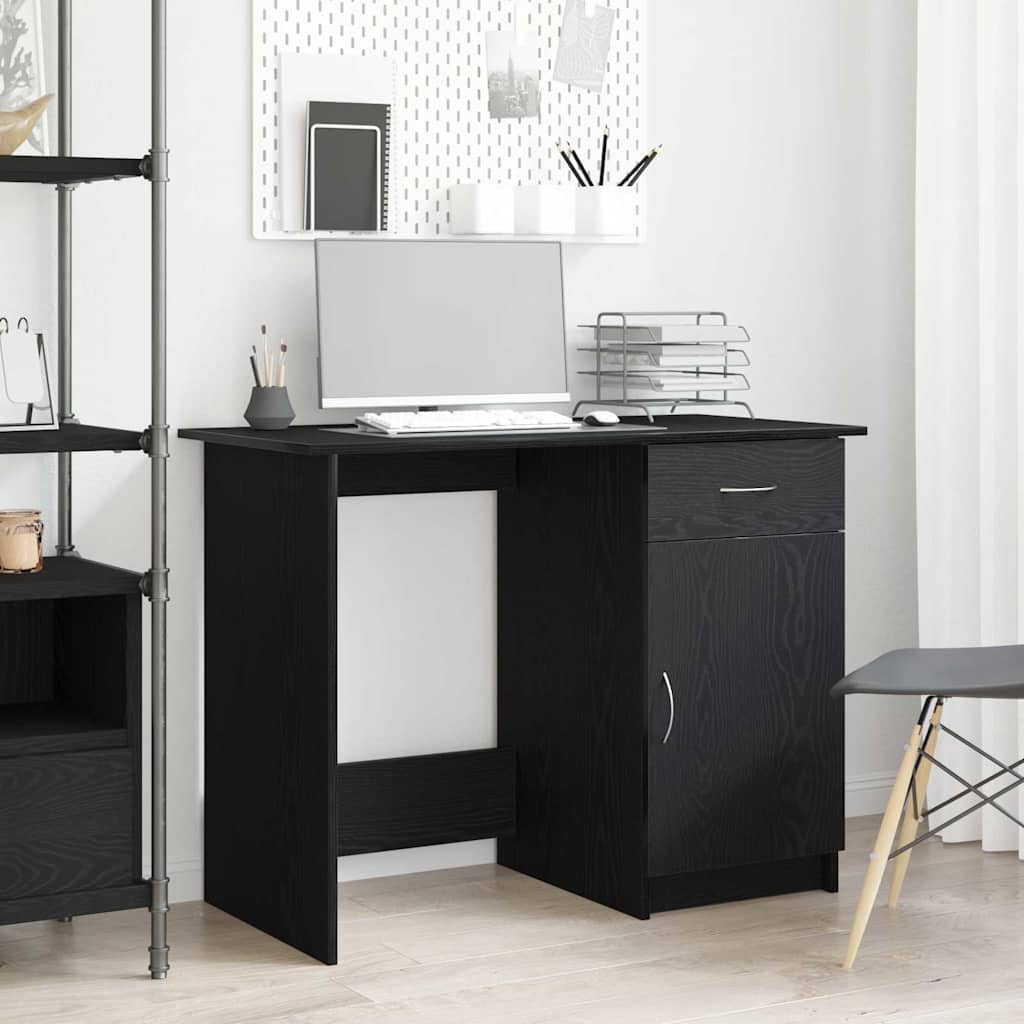 Escritorio Roble Negro 100 x 50 x 76 cm Madera de ingeniería