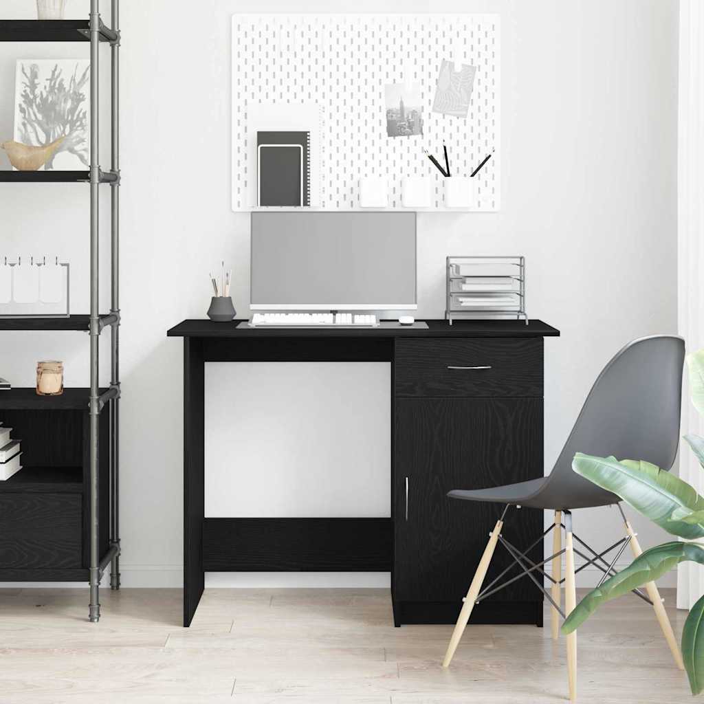 Escritorio Roble Negro 100 x 50 x 76 cm Madera de ingeniería