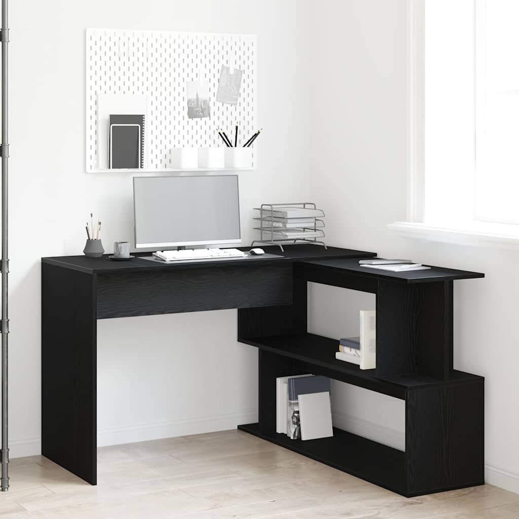 Escritorio Roble Negro 200 x 50 x 76 cm Madera de ingeniería