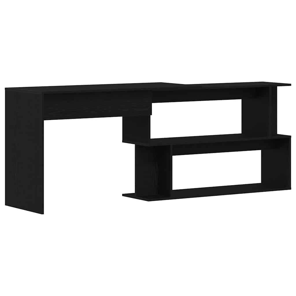 Escritorio Roble Negro 200 x 50 x 76 cm Madera de ingeniería