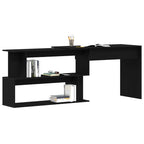 Escritorio Roble Negro 200 x 50 x 76 cm Madera de ingeniería