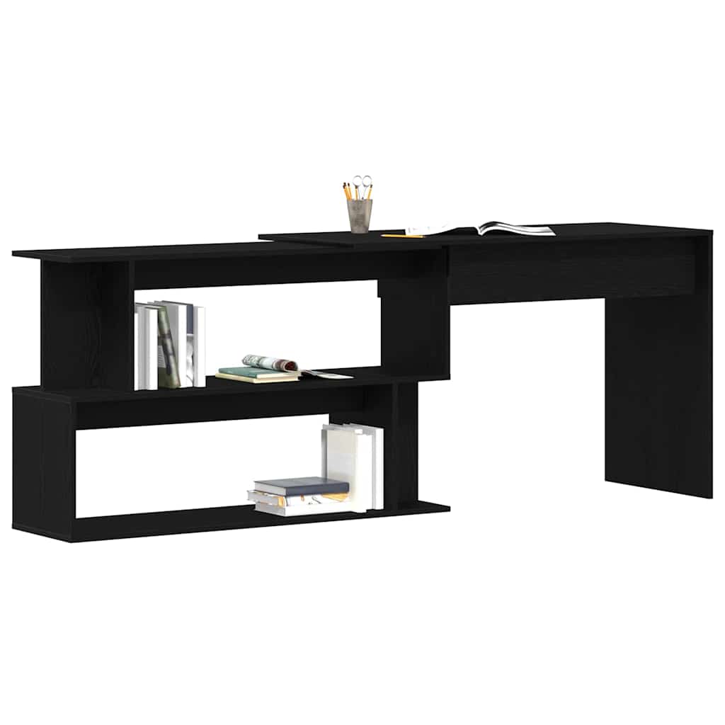 Escritorio Roble Negro 200 x 50 x 76 cm Madera de ingeniería