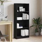 Estante de libros Roble Negro 60 x 24 x 143 cm