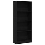 Estante de libros Roble Negro 60 x 24 x 143 cm