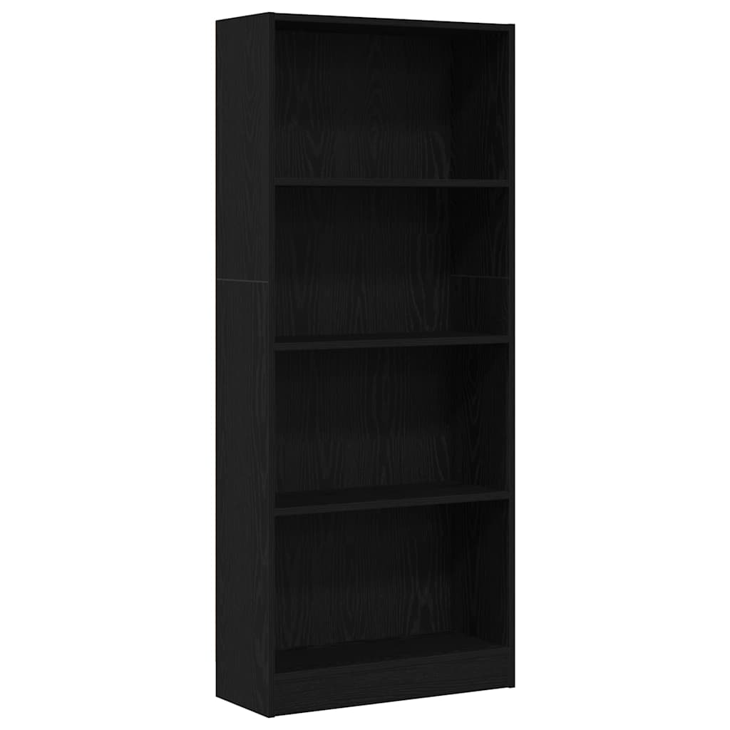 Estante de libros Roble Negro 60 x 24 x 143 cm