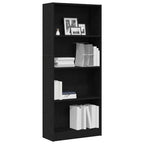 Estante de libros Roble Negro 60 x 24 x 143 cm
