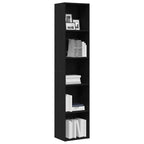 Librería de roble negro 40x30x189 cm Madera de ingeniería