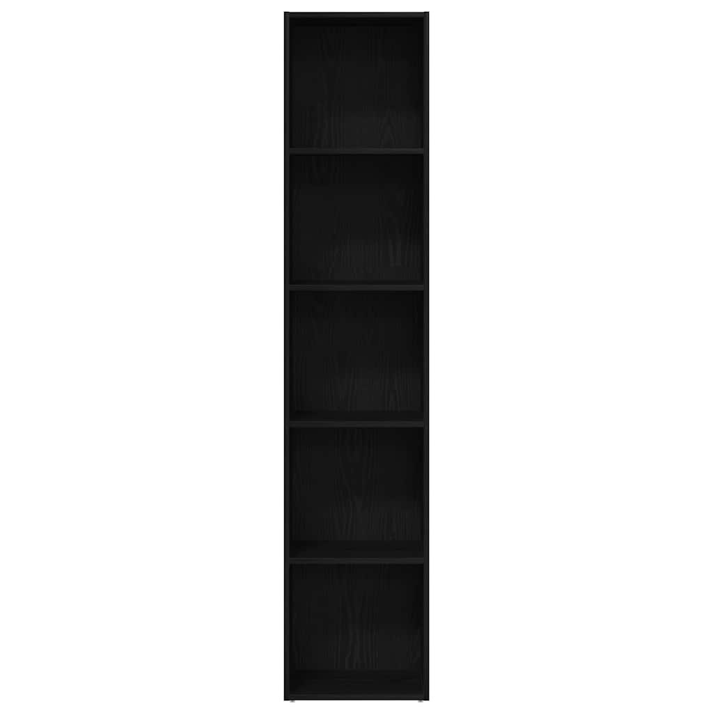 Librería de roble negro 40x30x189 cm Madera de ingeniería