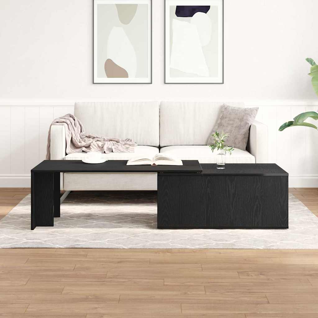 Mesa de Café Roble Negro 150 x 50 x 35 cm Madera de ingeniería