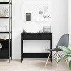 Escritorio Roble Negro 80 x 40 x 75 cm Madera de ingeniería