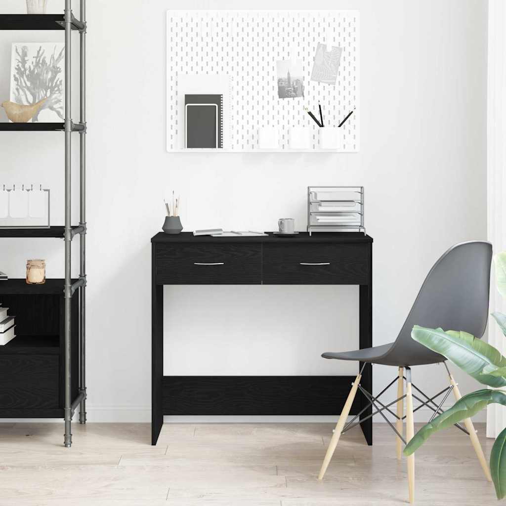 Escritorio Roble Negro 80 x 40 x 75 cm Madera de ingeniería