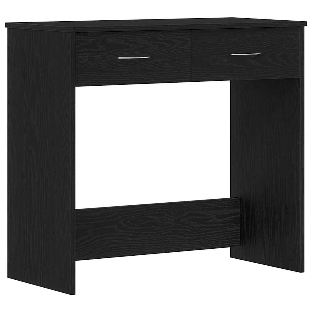 Escritorio Roble Negro 80 x 40 x 75 cm Madera de ingeniería