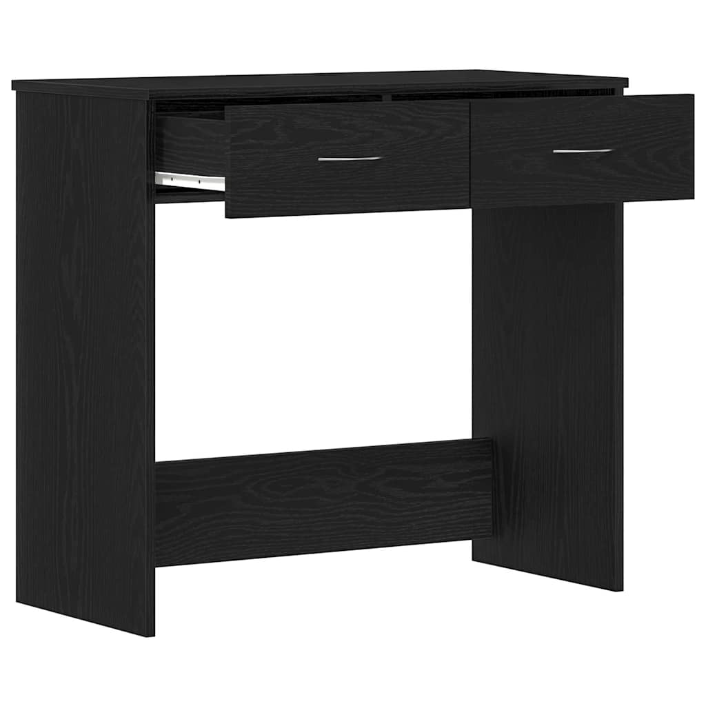 Escritorio Roble Negro 80 x 40 x 75 cm Madera de ingeniería