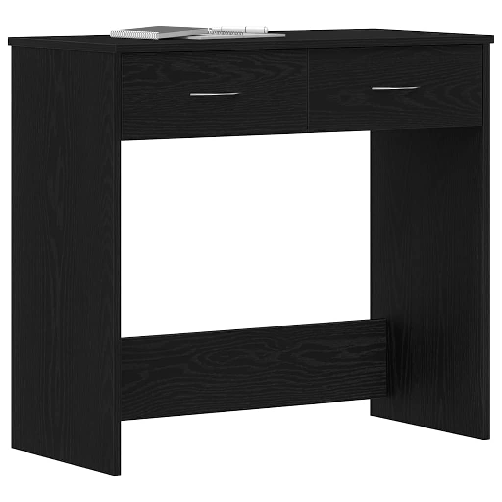 Escritorio Roble Negro 80 x 40 x 75 cm Madera de ingeniería