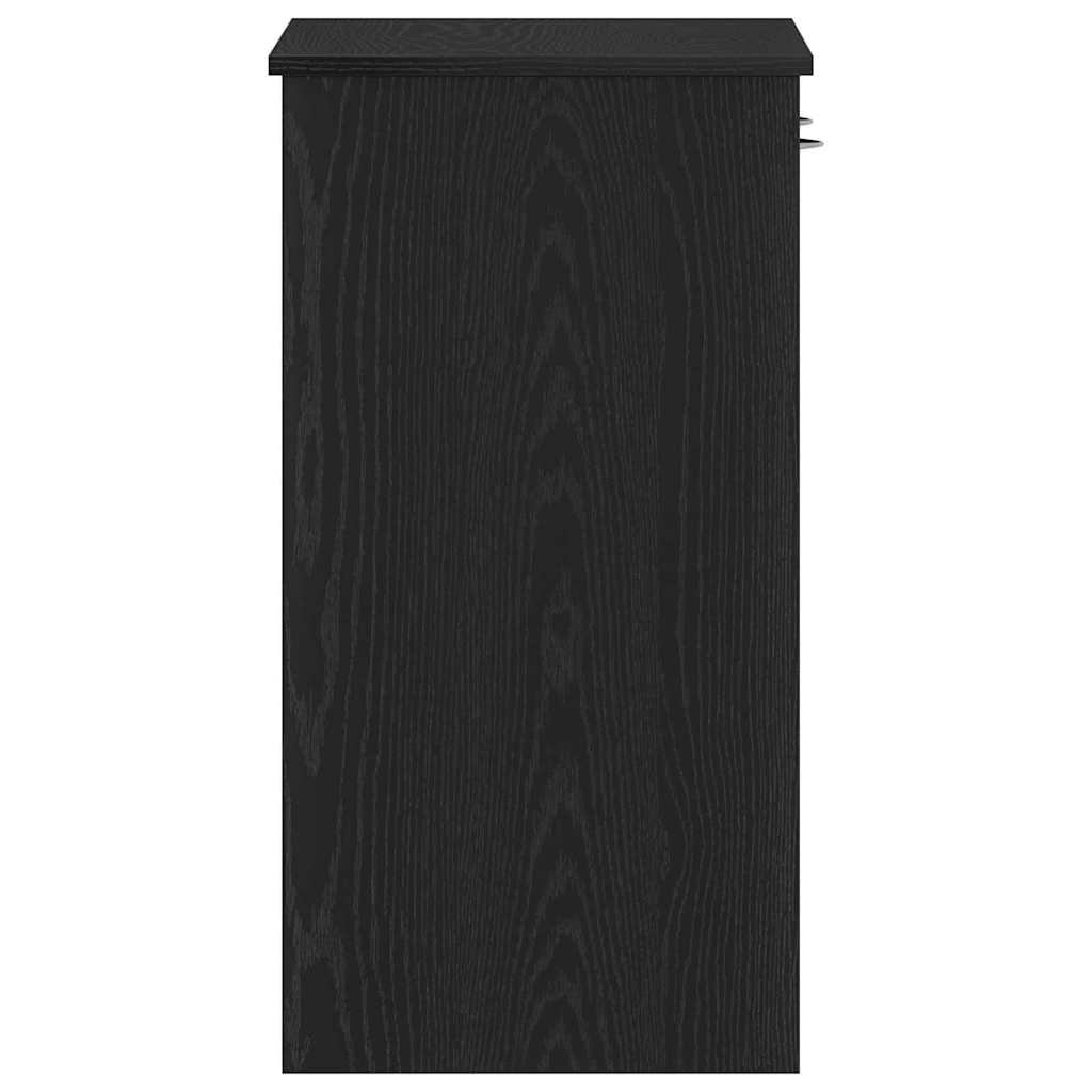 Escritorio Roble Negro 80 x 40 x 75 cm Madera de ingeniería