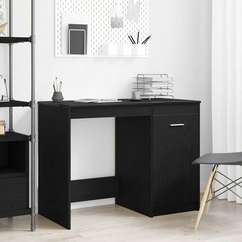 Escritorio Roble Negro 100 x 50 x 76 cm Madera de ingeniería