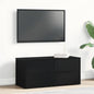 Gabinete de TV Roble Negro 80 x 34 x 36 cm Madera contrachapada