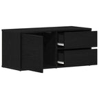 Gabinete de TV Roble Negro 80 x 34 x 36 cm Madera contrachapada
