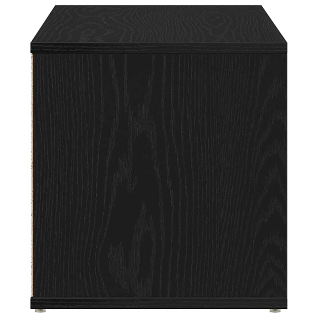 Gabinete de TV Roble Negro 80 x 34 x 36 cm Madera contrachapada