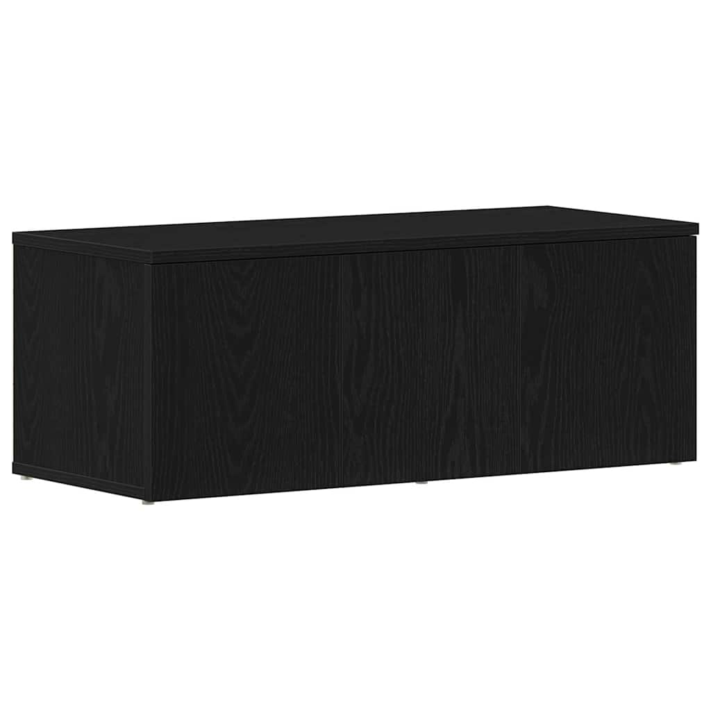 Gabinete de TV Roble Negro 80x34x30 cm Madera contrachapada