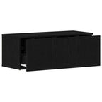 Gabinete de TV Roble Negro 80x34x30 cm Madera contrachapada