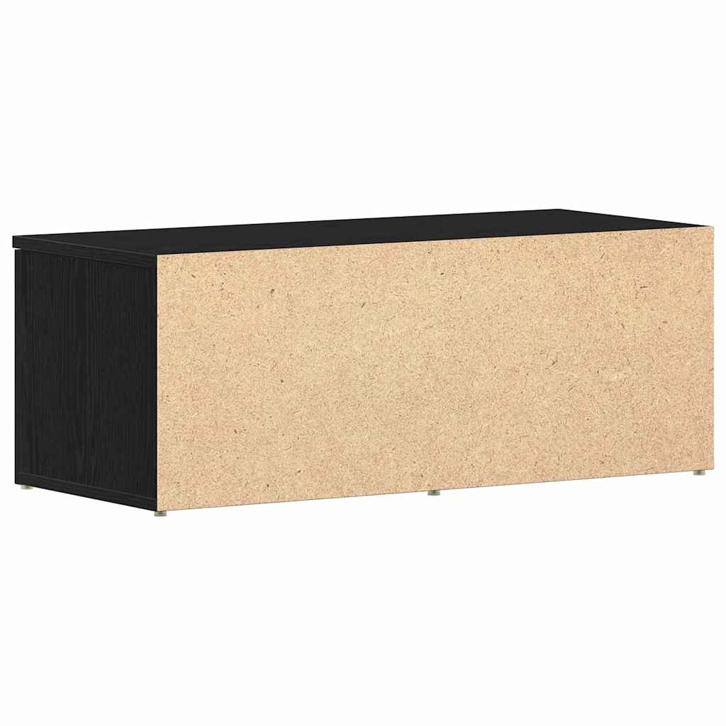 Gabinete de TV Roble Negro 80x34x30 cm Madera contrachapada