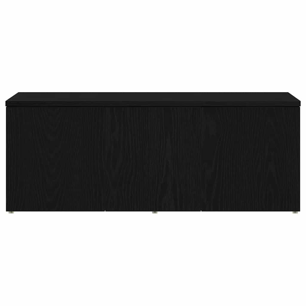 Gabinete de TV Roble Negro 80x34x30 cm Madera contrachapada
