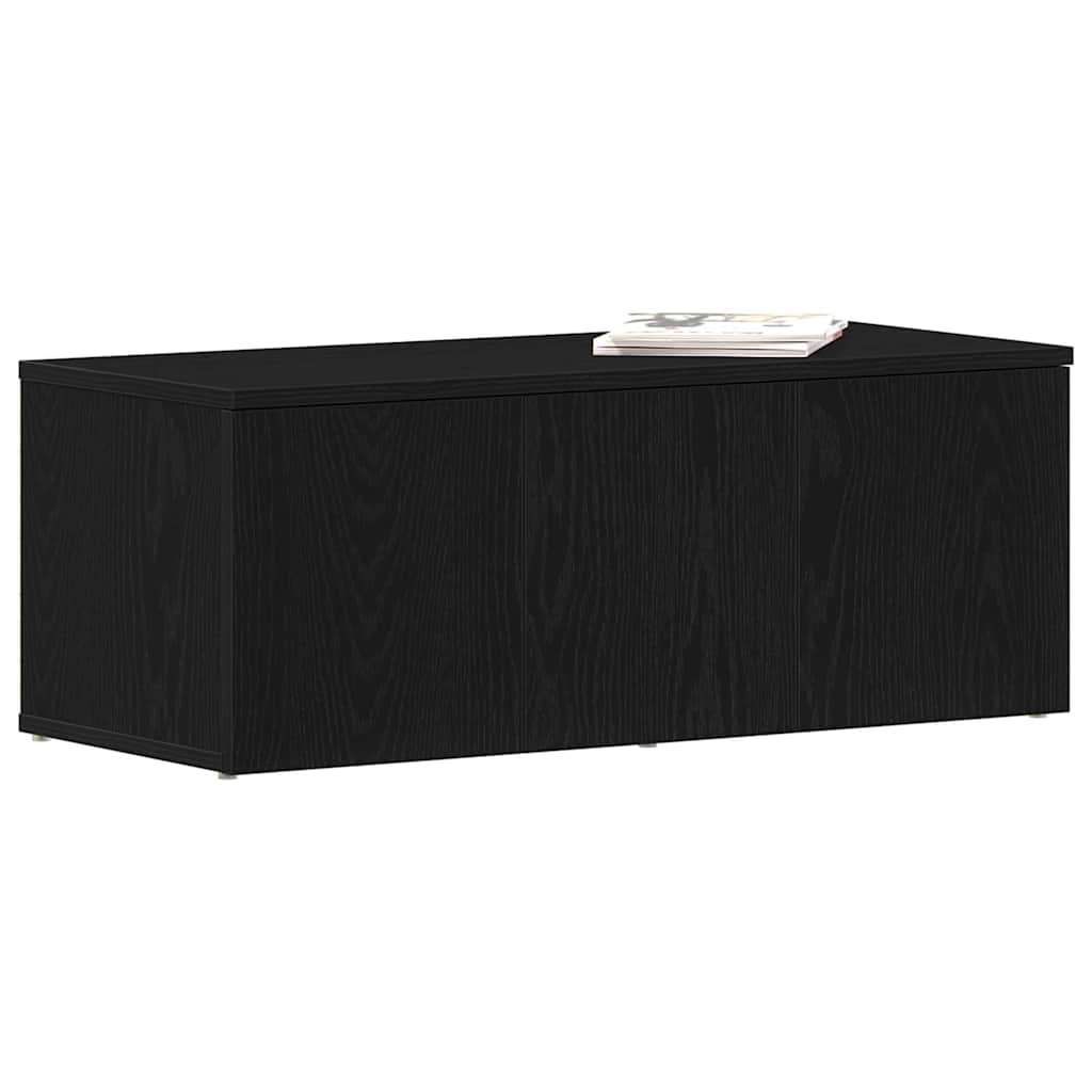 Gabinete de TV Roble Negro 80x34x30 cm Madera contrachapada