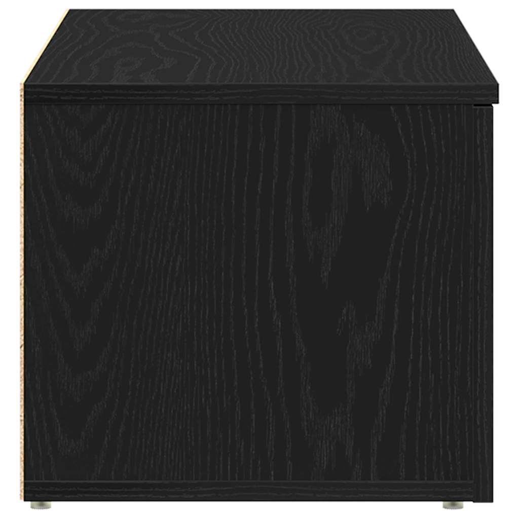 Gabinete de TV Roble Negro 80x34x30 cm Madera contrachapada