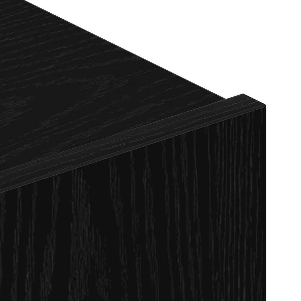 Gabinete de TV Montaje en la pared Roble Negro 100 x 30 x 30 cm