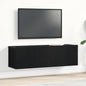 Gabinete de TV Montaje en la pared Roble Negro 100 x 30 x 30 cm